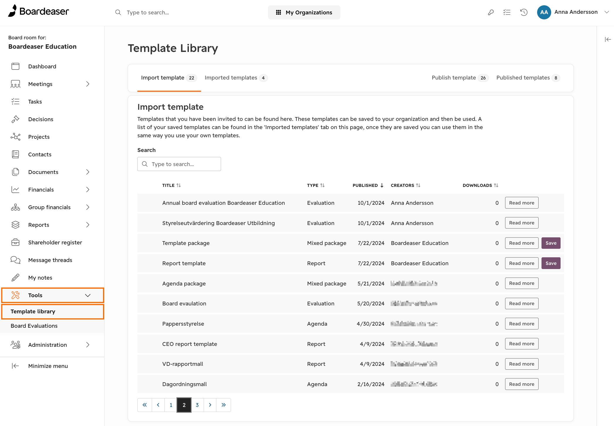 Go to Tools and Template Library